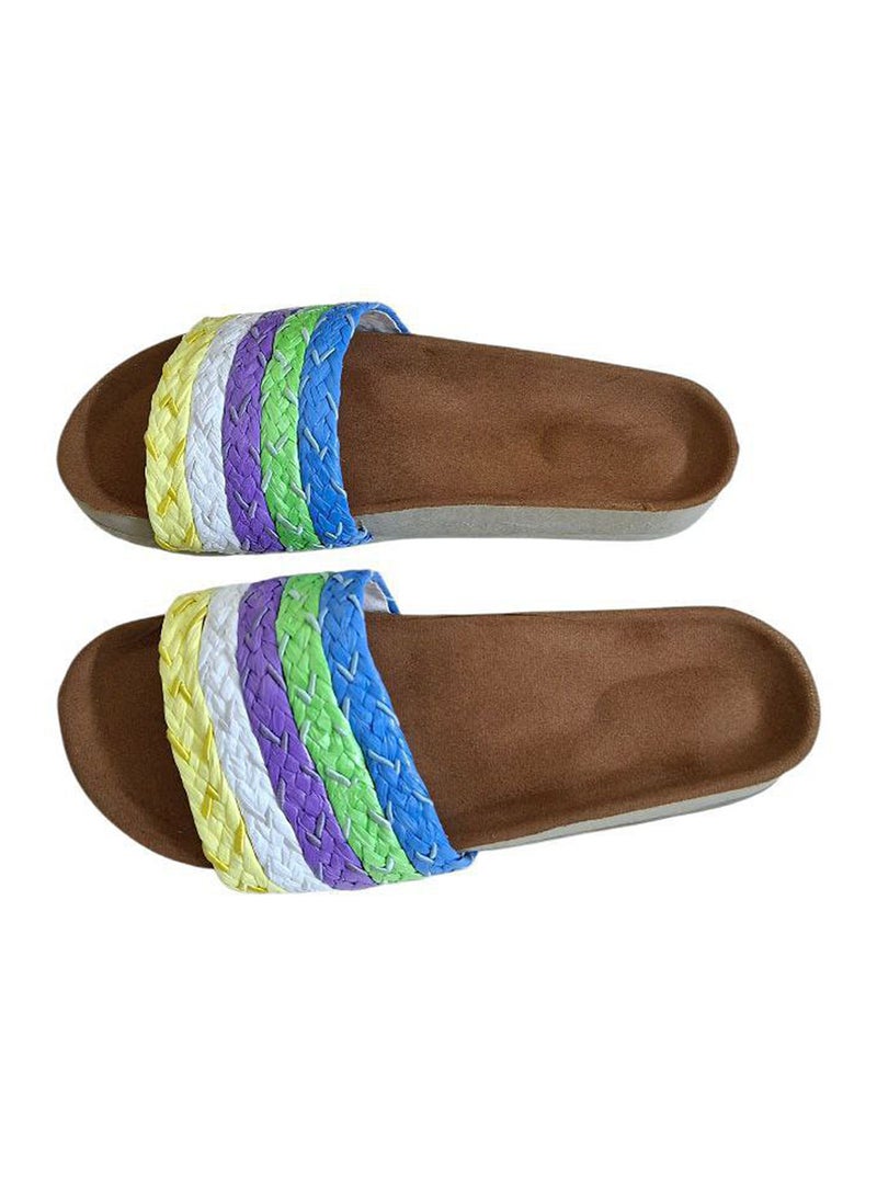 Karisma Cork And Latex Suede Lining Footbed, Soled Slippers Style With Simple Strap - Image 2