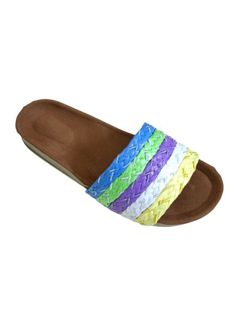 Karisma Cork And Latex Suede Lining Footbed, Soled Slippers Style With Simple Strap - Image 3