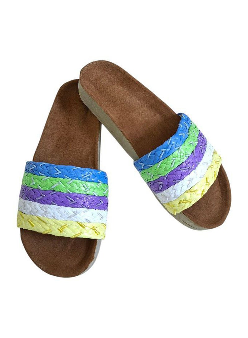 Karisma Cork And Latex Suede Lining Footbed, Soled Slippers Style With Simple Strap - Image 1