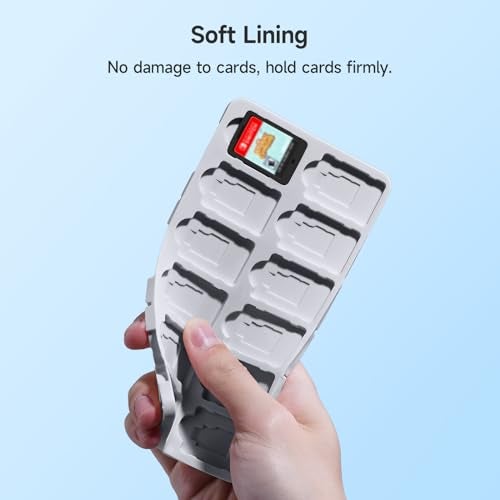 JINGDU 24-Slot Switch Game Card Case Compatible with Nintendo Switch Games & micro SD Cards, Portable Games Holder Organizer Suitable for Switch, NS2/NS/Lite/OLED Game Cards, Black - Image 5