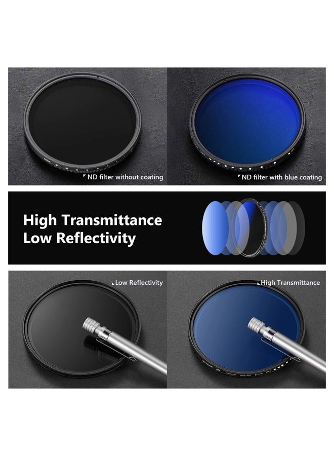 Neewer 67mm MRC Variable ND Filter ND2-ND400, Neutral Density Adjustable ND Filter (0.3 to 2.7,1 to 9 Stops), Multi Layer Coated Optical Glass, Water Repellent & Scratch Resistant Ultra Slim Filter - Image 5