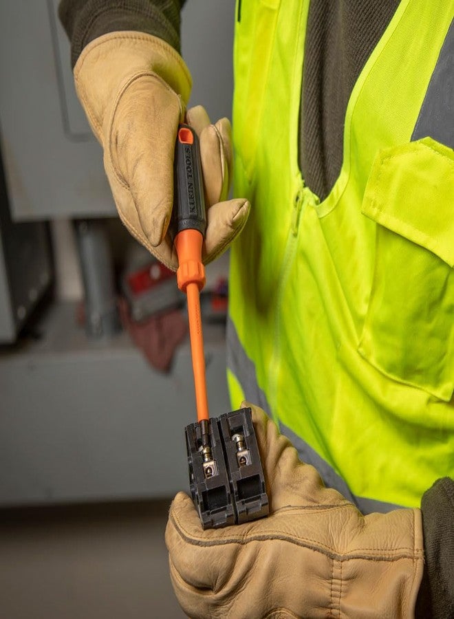 Klein Tools 6844INS Insulated Screwdriver, Made in USA, 1000V #2 Square Tip Screwdriver with 4-Inch Shank, Tip-Ident, Cushion-Grip Handle - Image 3