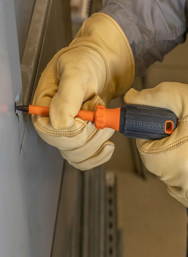 Klein Tools 6844INS Insulated Screwdriver, Made in USA, 1000V #2 Square Tip Screwdriver with 4-Inch Shank, Tip-Ident, Cushion-Grip Handle - Image 4