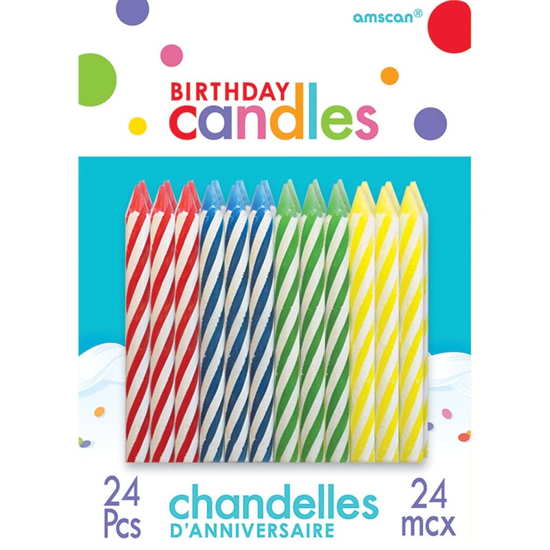 Amscan Assorted Spiral Candle Decoration 6cm - 24 Pcs., 2.5 - Image 2