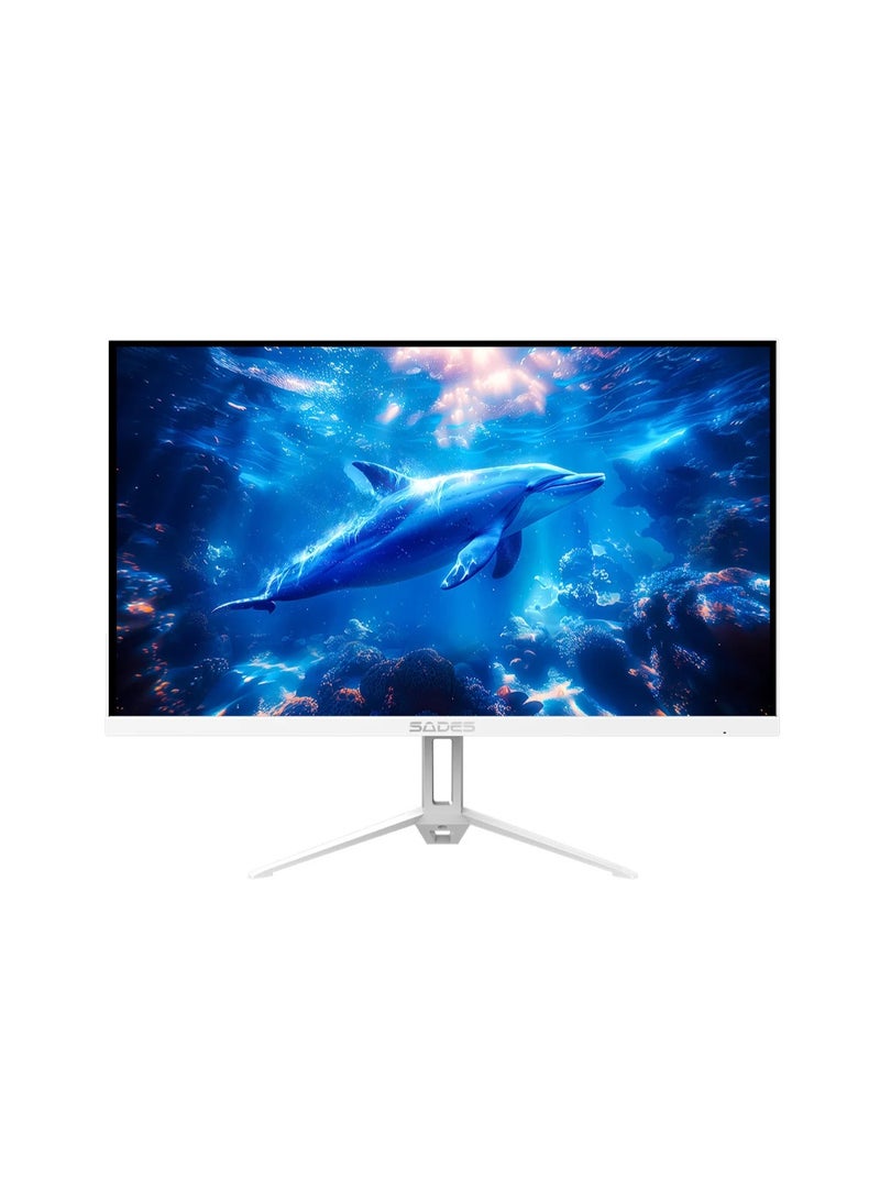 ساديس شاشة ألعاب سادس آر تي-دولفين 27 بوصة FHD IPS مسطحة، 240 هرتز، أبيض - Image 1