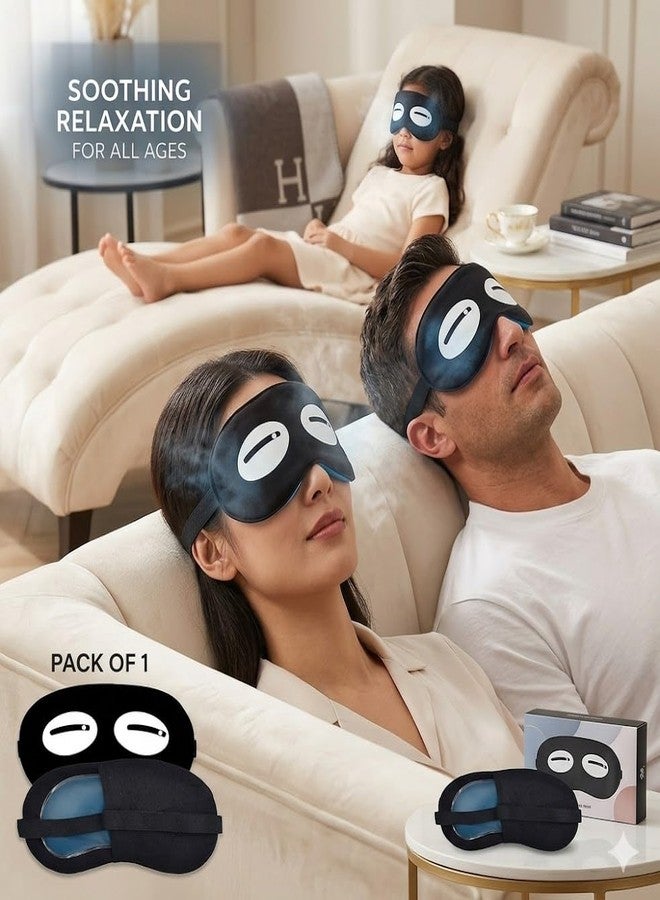 SONEEV MART Reusable Cooling Eye Mask - Ice Pack for Puffy Eyes & Headache Relief - Comfortable Plush Backing & Adjustable Elastic Band - Perfect for Sleep and Relaxation - Image 5