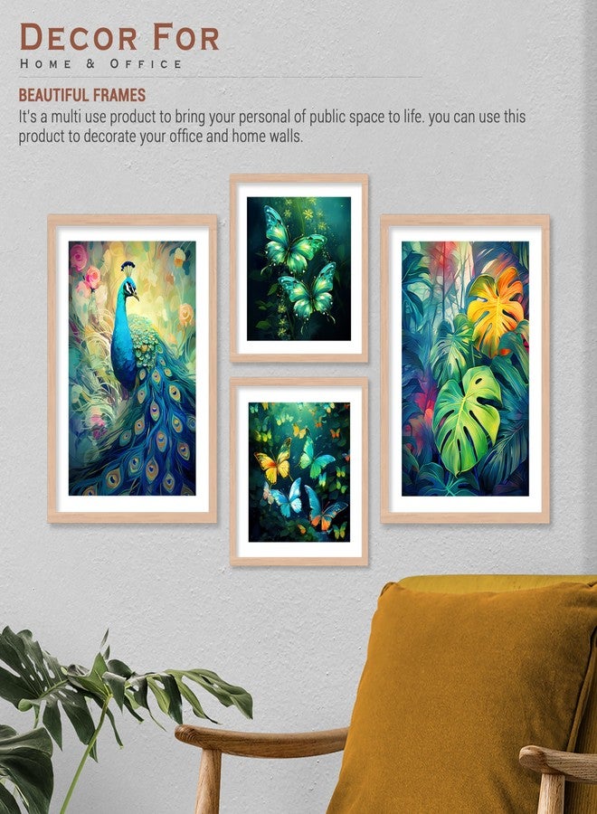 ARTELLY Framed Painting For Wall Decoration - Big Size Wall Painting Frames For Living Room Bedroom Home Office Decor Items (Set of 4) (Medium, Modern Art 7) - Image 5