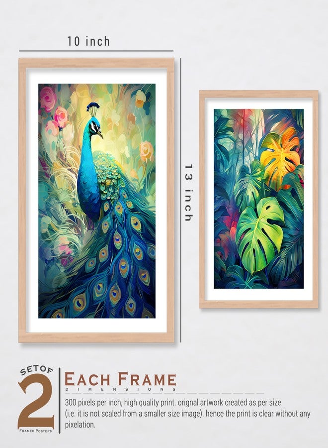 ARTELLY Framed Painting For Wall Decoration - Big Size Wall Painting Frames For Living Room Bedroom Home Office Decor Items (Set of 4) (Medium, Modern Art 7) - Image 2