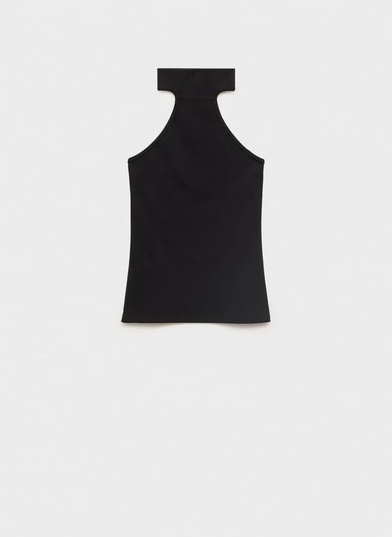 MANGO Knit halter top