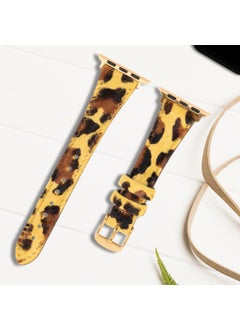 Vagave Apple Watch Compatible Women's Leather Band 38mm 40mm 41mm Series 4 5 6 7 8 9 Se 10 Leopard Patterned Leather Band for Women Special Gift for Mother Girlfriend Valentine's Day Mother's Day Gift  - Image 4