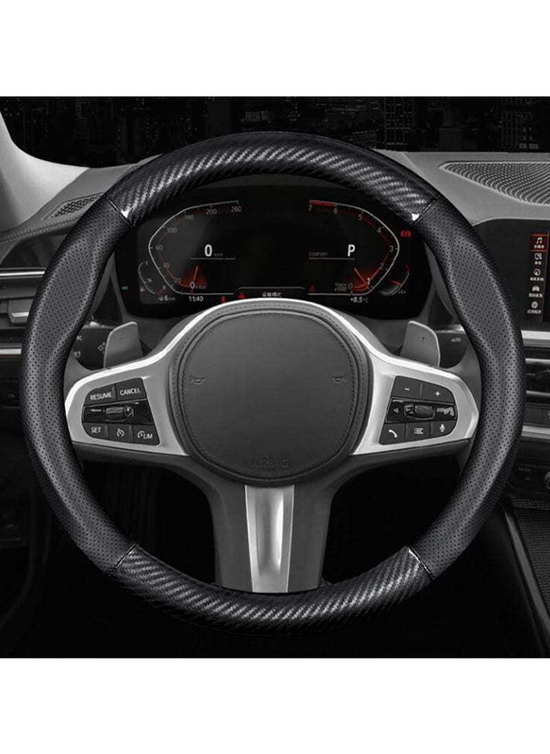 FASHION HOME Universal Car Steering Wheel Cover Non-Slip Protector Classic O Shaped 15 Inch 38cm  - Image 1