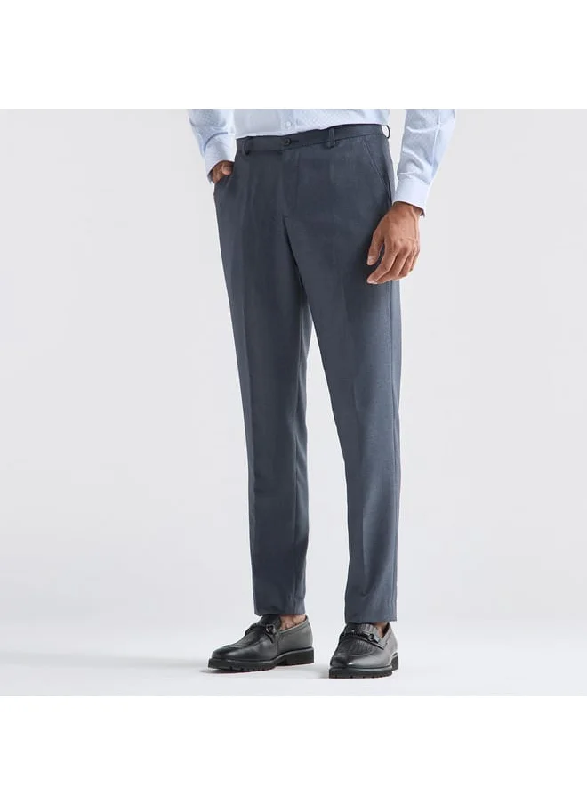 FAV Solid Regular Fit Trousers with Pockets