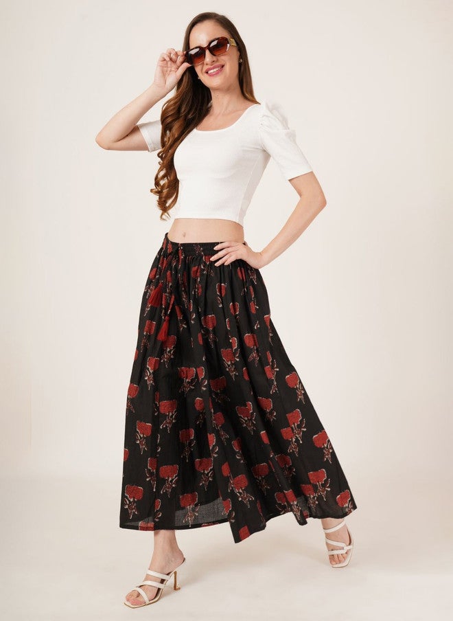 COTLAND FASHION Women Floral Printed Flared Ethnic Palazzos - Image 5