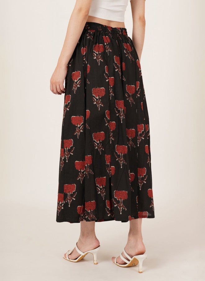 COTLAND FASHION Women Floral Printed Flared Ethnic Palazzos - Image 4