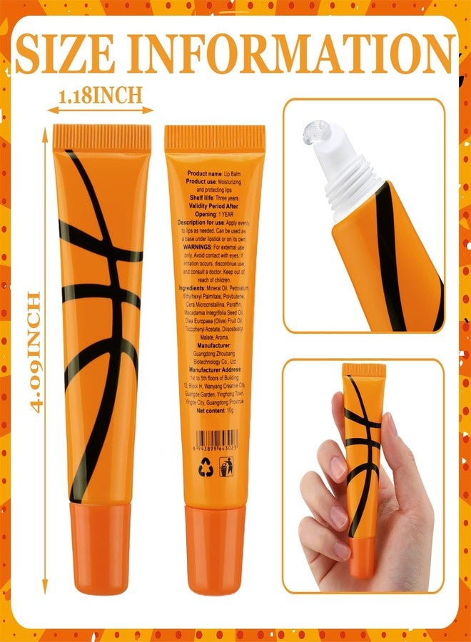 Swiffen 36 Pcs Basketball Party Favors Team Gifts Basketball Lip Balm Bulk 0.35 oz Vanilla Flavored Moisturizing Lip Sports Gift for Team Teen Adults Birthday Party Game Supplies - Image 3