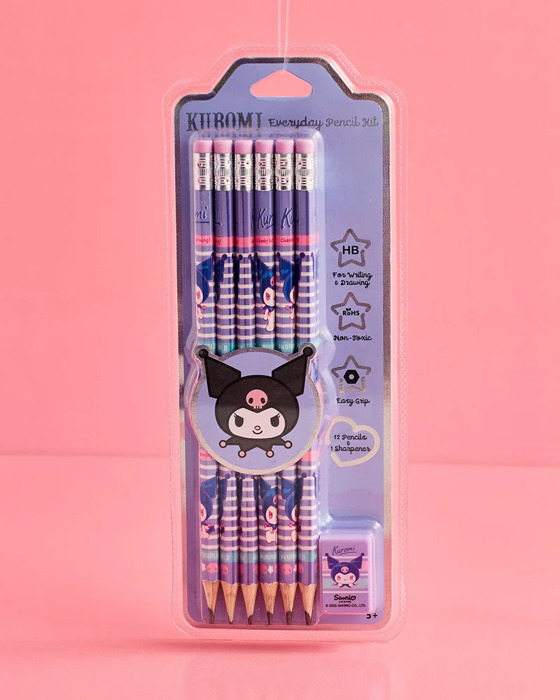 Redtag Purple 12 Pencils and Sharpener Set