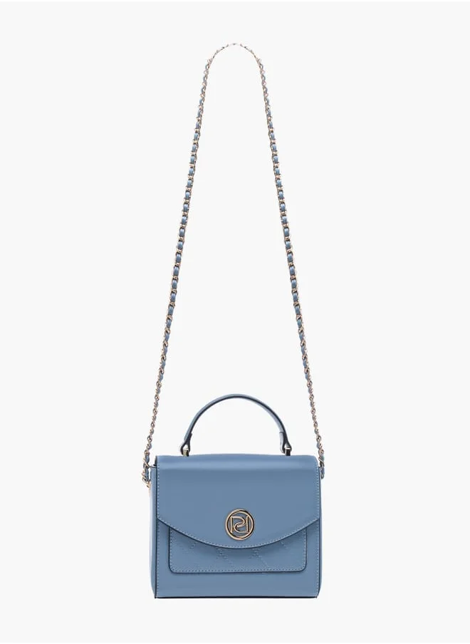 بابريكا Women Textured Satchel Bag with Top Handle and Chain Strap
