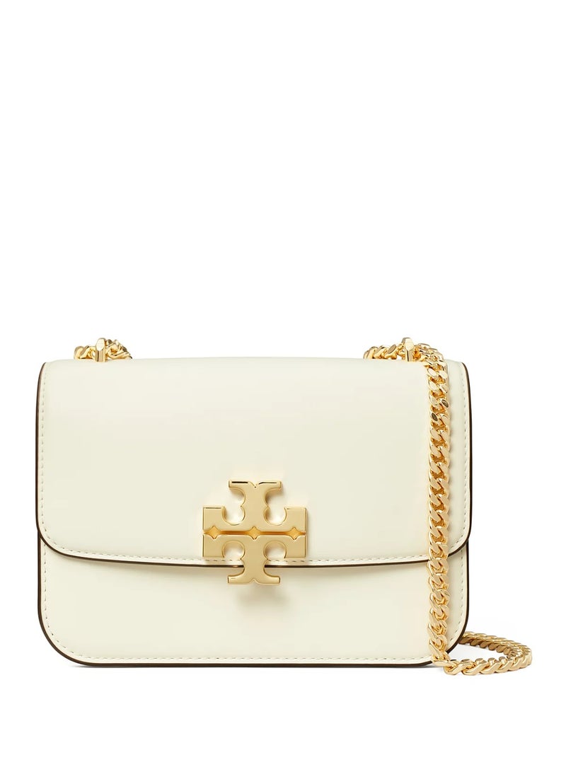 Burch Tory Burch Small Eleanor Leather Shoulder Bag, Women's Cross Body Bag, Women's Tote Bag, Women's Hand Bag, Women's Shoulder Bag, Women's Travel Bag, White-19cm - Image 1