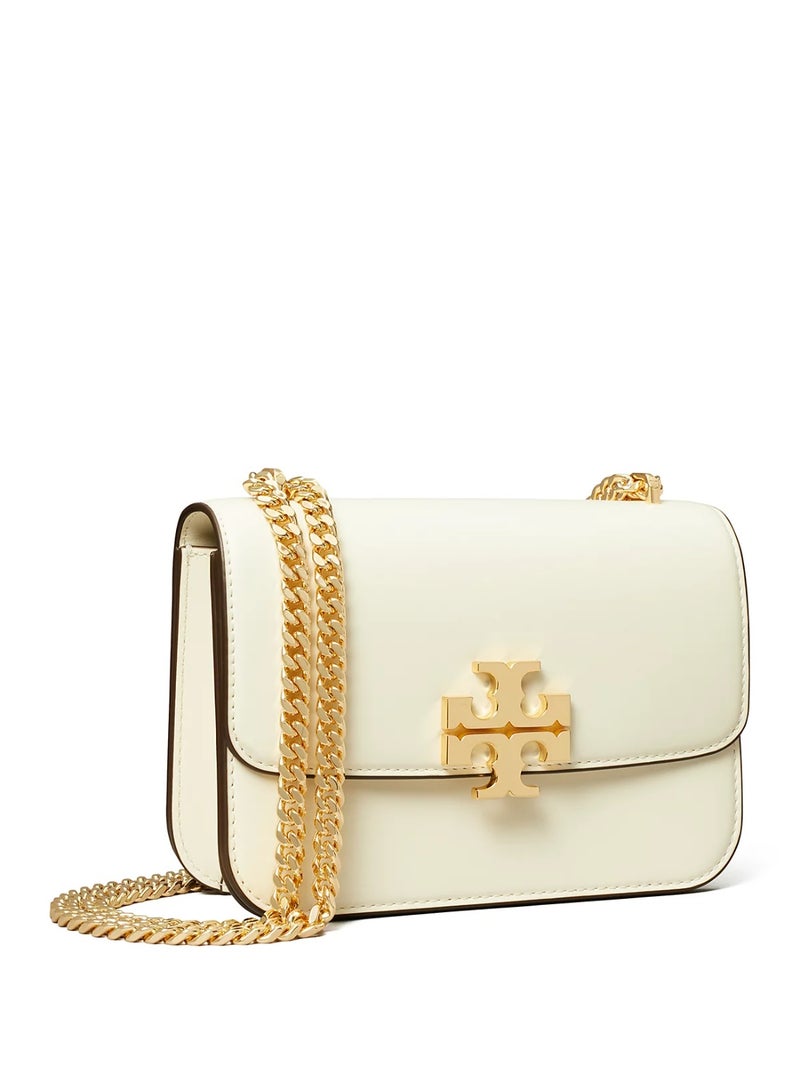 Burch Tory Burch Small Eleanor Leather Shoulder Bag, Women's Cross Body Bag, Women's Tote Bag, Women's Hand Bag, Women's Shoulder Bag, Women's Travel Bag, White-19cm - Image 2