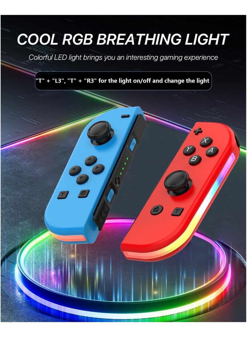 GUDOO Joypad Controllers for Nintendo Switch, Replacement for Switch Controller with RGB LED, Adjustable Turbo and Vibration, Motion Control/Wake-Up/Screenshot - Image 3