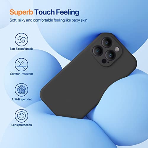 Miracase Designed for iPhone 14 Pro Case, Compatible with Magsafe, 1 Pack Screen Protector, Shockproof Liquid Silicone Rubber Phone Case Cover for 14 Pro 6.1 inch, Black Magnetic - Image 4