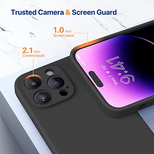 Miracase Designed for iPhone 14 Pro Case, Compatible with Magsafe, 1 Pack Screen Protector, Shockproof Liquid Silicone Rubber Phone Case Cover for 14 Pro 6.1 inch, Black Magnetic - Image 5