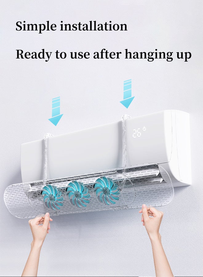 Arabest Adjustable Air Conditioning Panel,Easy to Install,Transparent Deflector to Prevent Direct Blowing,Multi-hole Setting to Prevent Condensate from Falling Low(White) - Image 4