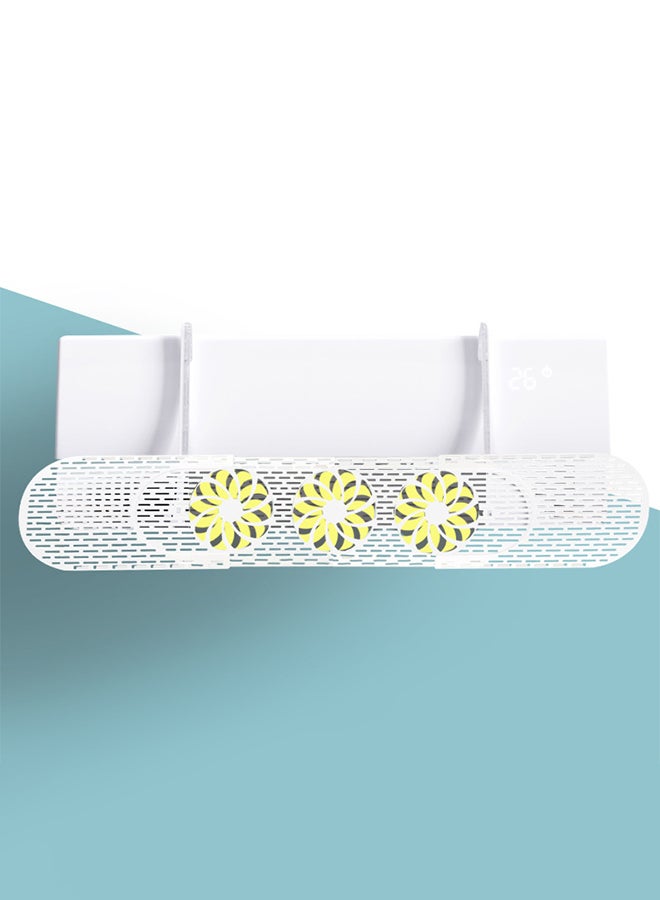 Arabest Adjustable Air Conditioning Panel,Easy to Install,Transparent Deflector to Prevent Direct Blowing,Multi-hole Setting to Prevent Condensate from Falling Low(White) - Image 2