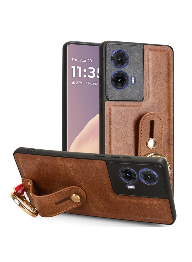 S-TOP Case For Motorola Moto G85 5G Wristband Leather Back Phone Case - Image 1