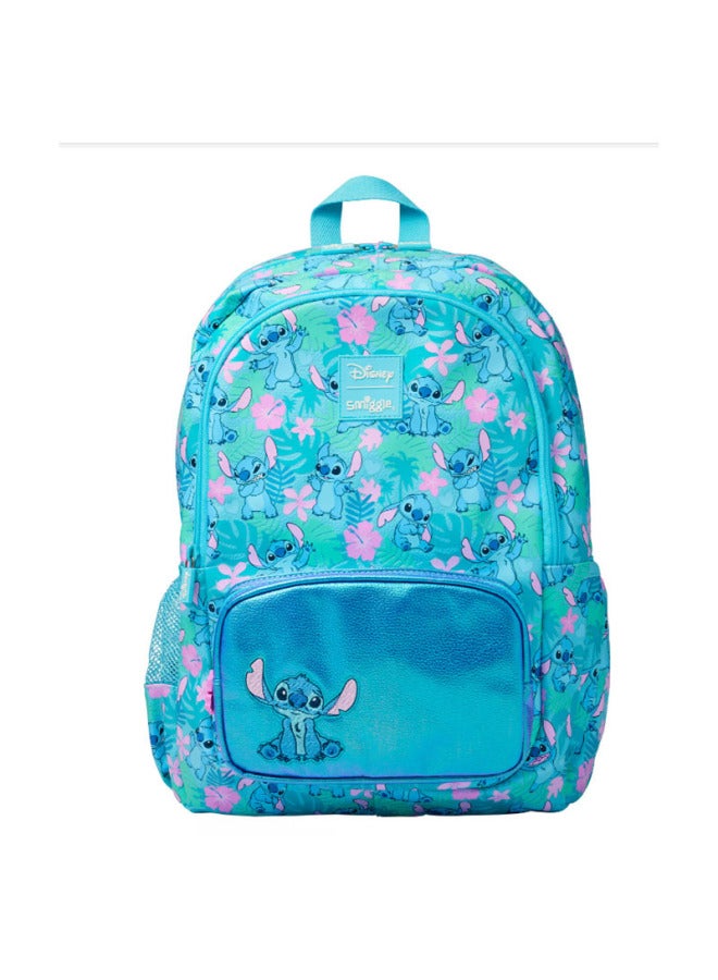 حقيبة ظهر مدرسية من Australia Smiggle حقيبة مدرسية للمدرسة الابتدائية والثانوية حقيبة ظهر للترفيه في الهواء الطلق - اللون: حقيبة مدرسية كبيرة بخياطة خضراء (42*30 سم)  - Image 1