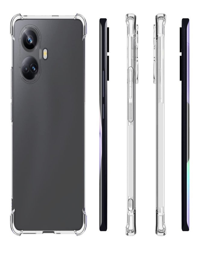 جراب USTIYA لهاتف Realme 10 Pro Plus Pro+ 5G، غطاء حماية شفاف من مادة TPU بأربعة زوايا، غطاء ناعم شفاف. - Image 2