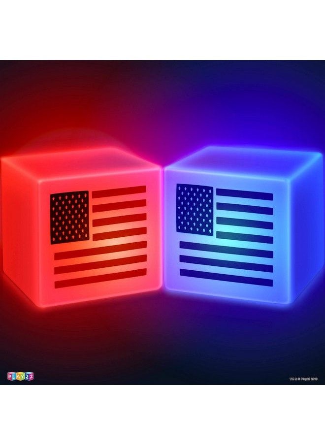 Play22 - American Capture The Flag Glow In The Dark Game Capture The Flag Game Up To 14 Players Capture The Flag Set Includes 14 Bands 16 Team Lights 2 Flags Great Outdoor Gift Original - Image 1