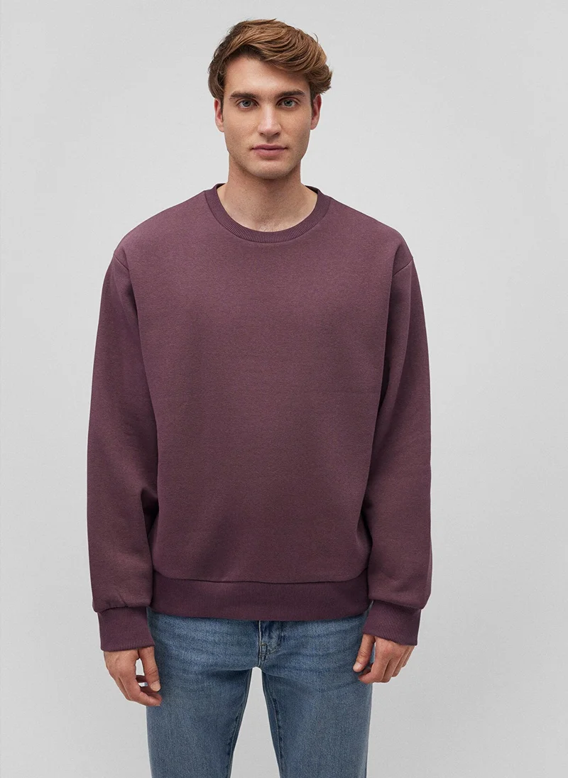 MAVI Crew Neck Brown Basic Sweatshirt