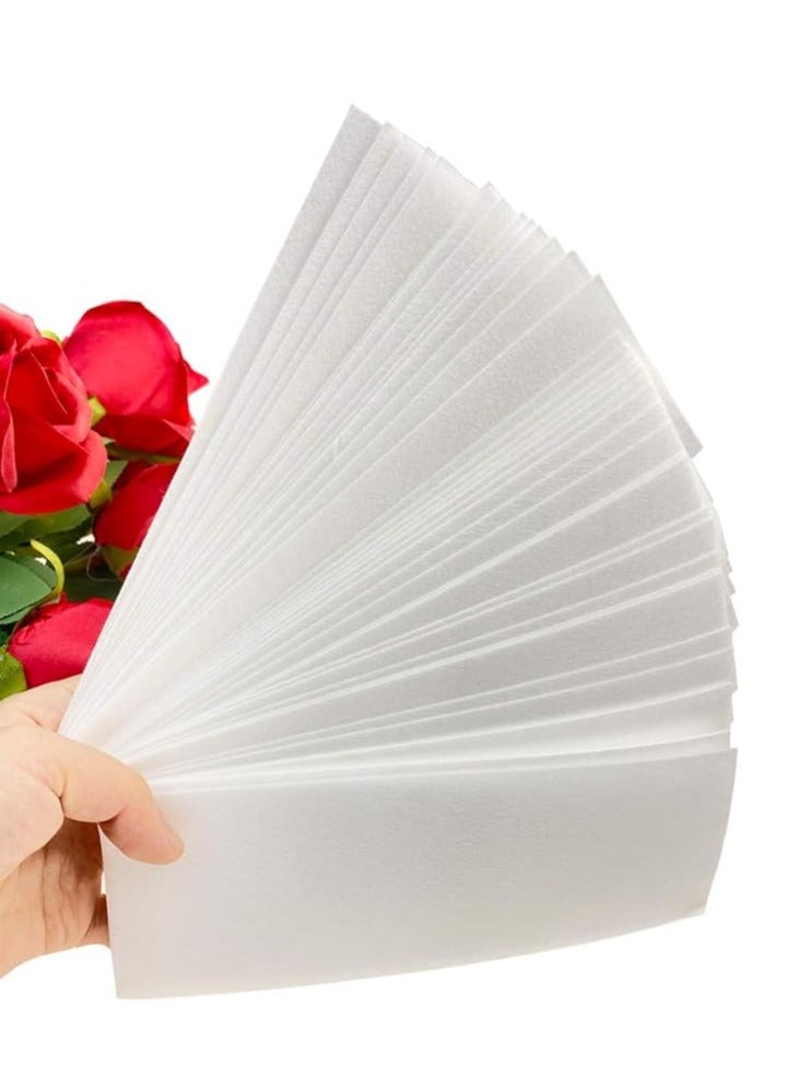 waxkiss 200pcs Thick White Non-woven Hair Removal Paper, Beeswax Hair Removal Paper - Image 4