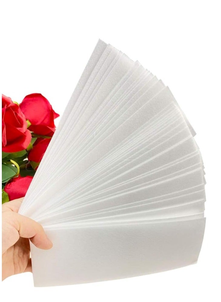waxkiss 200pcs Thick White Non-woven Hair Removal Paper, Beeswax Hair Removal Paper - Image 1
