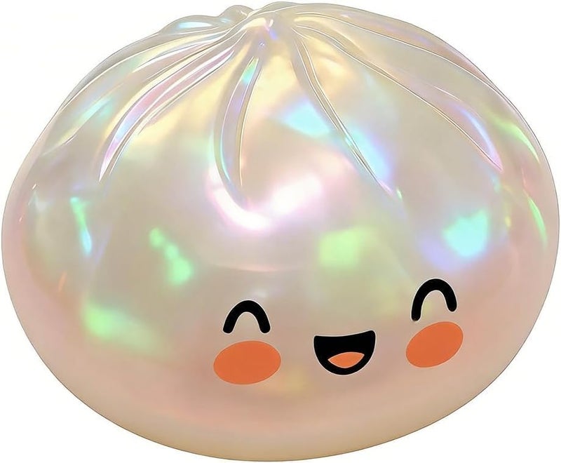 Dumpling Squishy Mystery Box Stress Relief Toy - Colorful Reusable Squeeze Ball with Steamer - Image 5