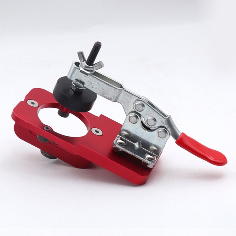 Hinge Opener: Red High-quality Aluminum Alloy - Fast Firm Clamp Drill Bit for Home Improvement Woodworking Enthusiasts - Image 3