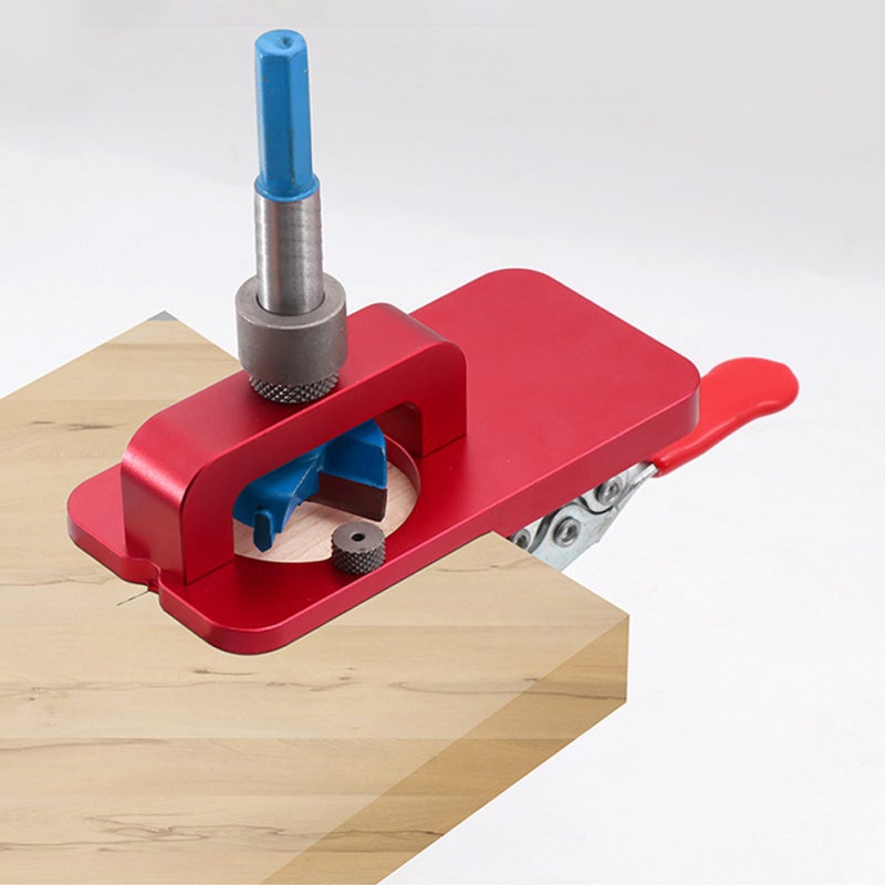 Hinge Opener: Red High-quality Aluminum Alloy - Fast Firm Clamp Drill Bit for Home Improvement Woodworking Enthusiasts - Image 4