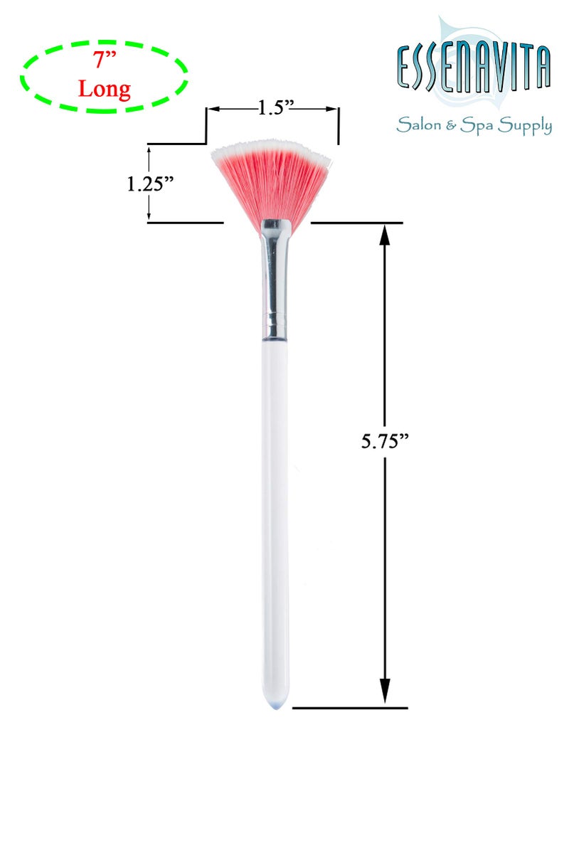 essenavita fan mask brush set of 6 pieces mask application fan brush glycolic fan brush boar head fan brush - Image 5