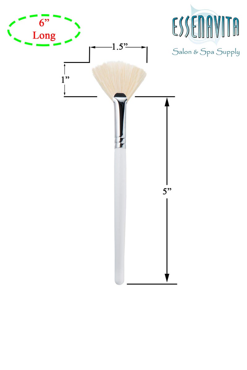 essenavita fan mask brush set of 6 pieces mask application fan brush glycolic fan brush boar head fan brush - Image 4