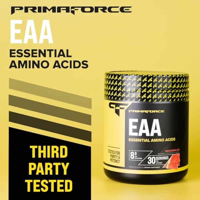 Primaforce بودرة بريمفورس EAA (30 حصة) | الأحماض الأمينية الأساسية للتمرين قبل/أثناء واستعادة - خالية من الكائنات المعدلة وراثيًا وخالية من الغلوتين (بطيخ) - Image 5