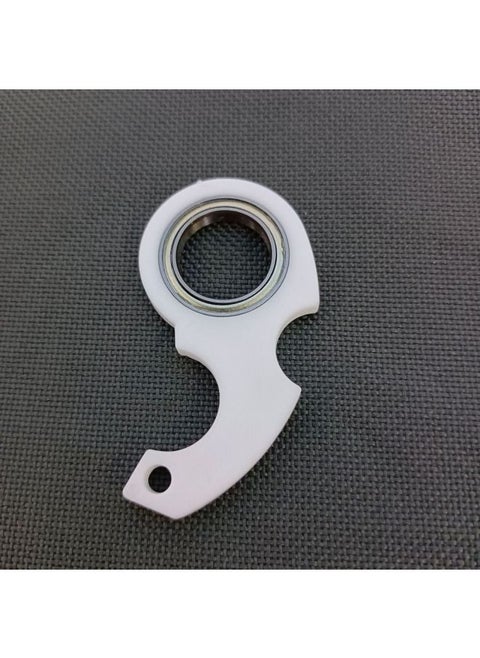 Noctilucent Keychain Fidget Spinner Relieve Boredom Light Trendy Fingertip Spinning Keyring Anti-Anxiety Portable-Color:2nd Gener White 5.5G