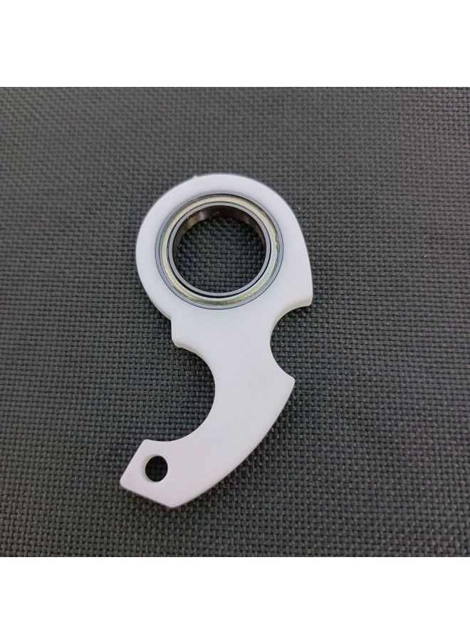 Generic - Noctilucent Keychain Fidget Spinner Relieve Boredom Light Trendy Fingertip Spinning Keyring Anti-Anxiety Portable-Color:2nd Gener White 5.5G - Image 1