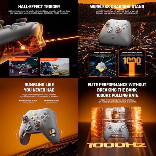 BIGBIG WON PC Controllers, BIGBIG WON Gale Hall Wireless Controllers, Motion Control, Hall Joysticks&Triggers, 3 Pairs of Thumbsticks, PC App Game Controllers for Switch/Switch2/iOS/Android Wireless Gaming Controller - Image 4
