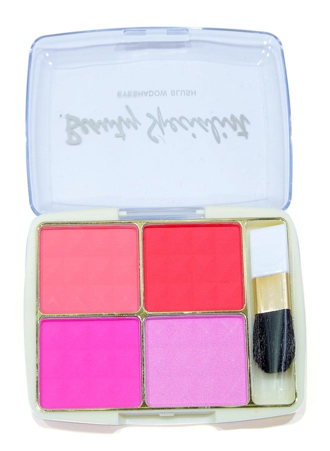 ASF Powder Blusher 4-in-1 Palette with Brush | Long-Lasting Natural Glow | Shimmer Blush, Pink Blush Cheek | Long-Lasting, Buildable & Waterproof Face Blush | Suits All Skin Tones - 01 - Image 1