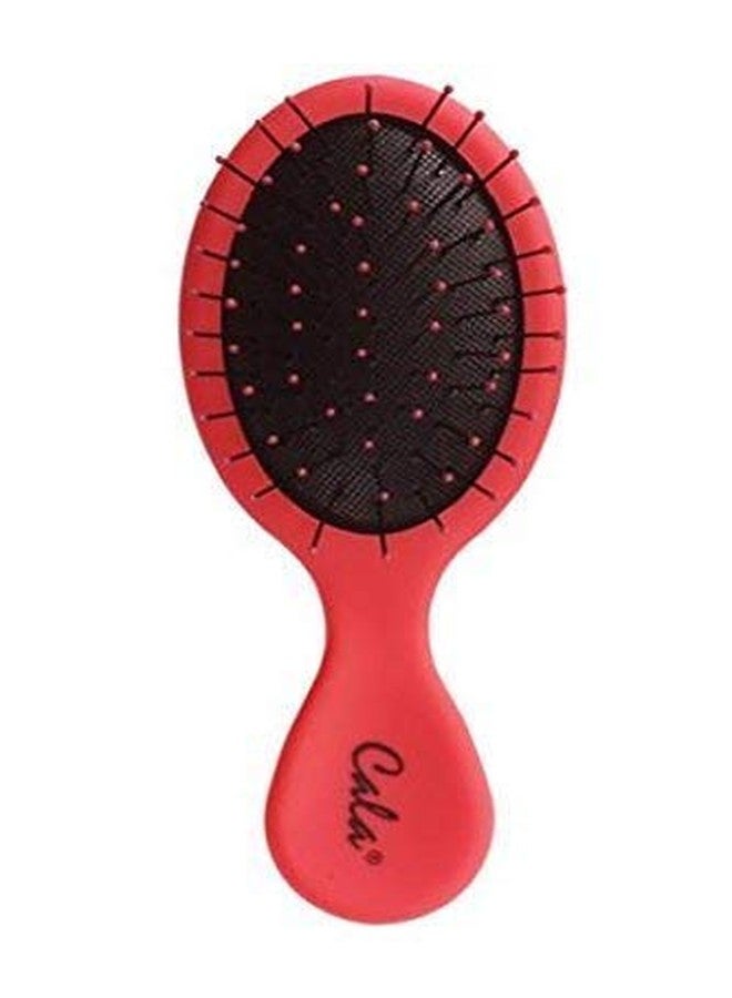 كالا فرشاة فك تشابك الشعر الجديدة من كالا للأطفال والسفر، مناسبة للاستخدام الرطب والجاف (لون أحمر وردي) - Image 2
