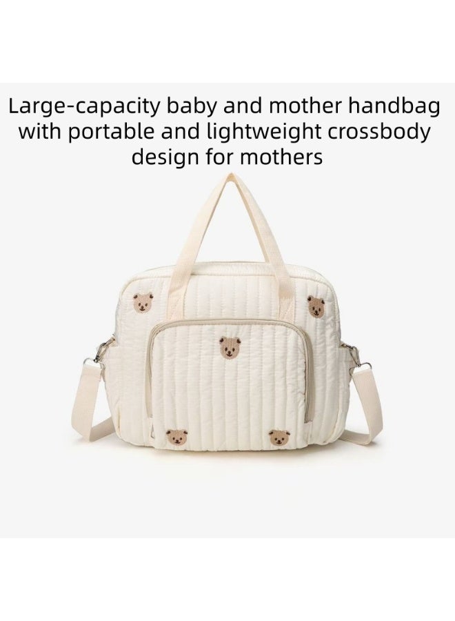 SHENGHUI Large-capacity baby and mother handbag with portable and lightweight crossbody design for mothers Baby Diaper Tote Bag, Stroller Storage Bag, Infant Carriages Diaper Organizer Pouches, Handba