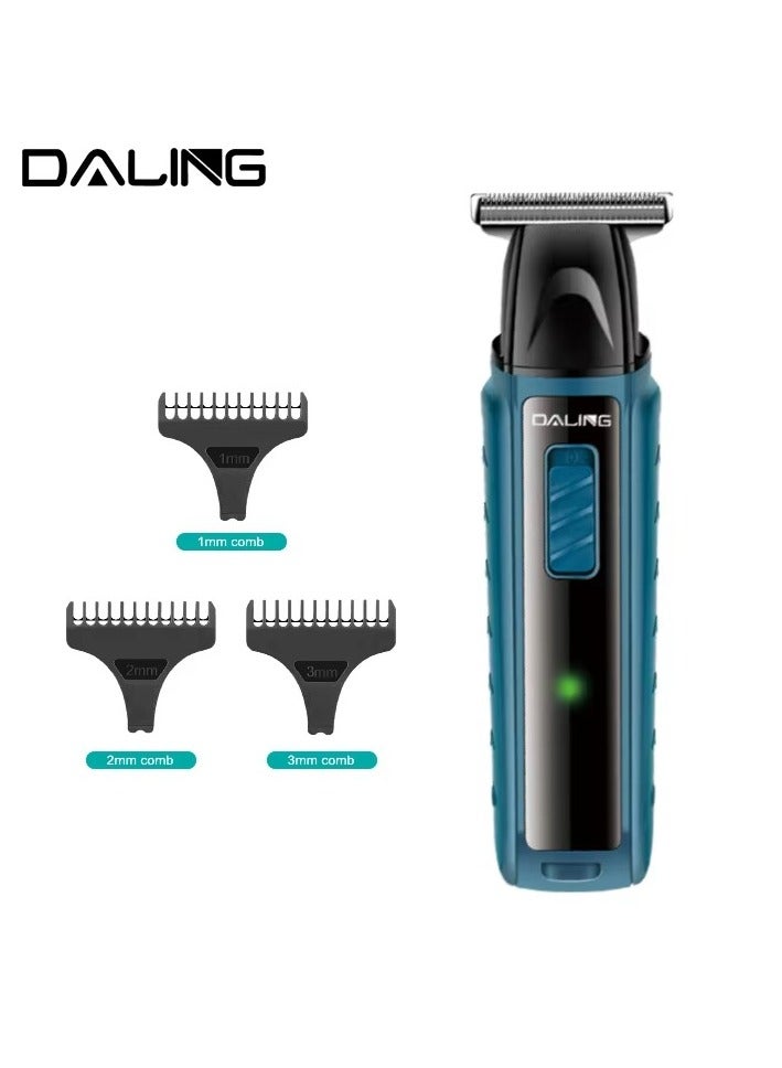 دالينغ طقم حلاقة 3 في 1 مع رأس حلاقة ورأس ماكينة قص الشعر ورأس لتشذيب الأنف، يشمل أمشاط 1مم و2مم و3مم، مجموعة عناية شخصية قابلة لإعادة الشحن - Image 3