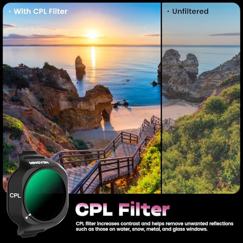 MINGVEN Mini 5 Pro ND Filters, ND Filter Set Compatible with DJI Mini 5 Pro Accessories - 6 Pack (CPL,ND8,ND16,ND32,ND64,ND128) - Image 4