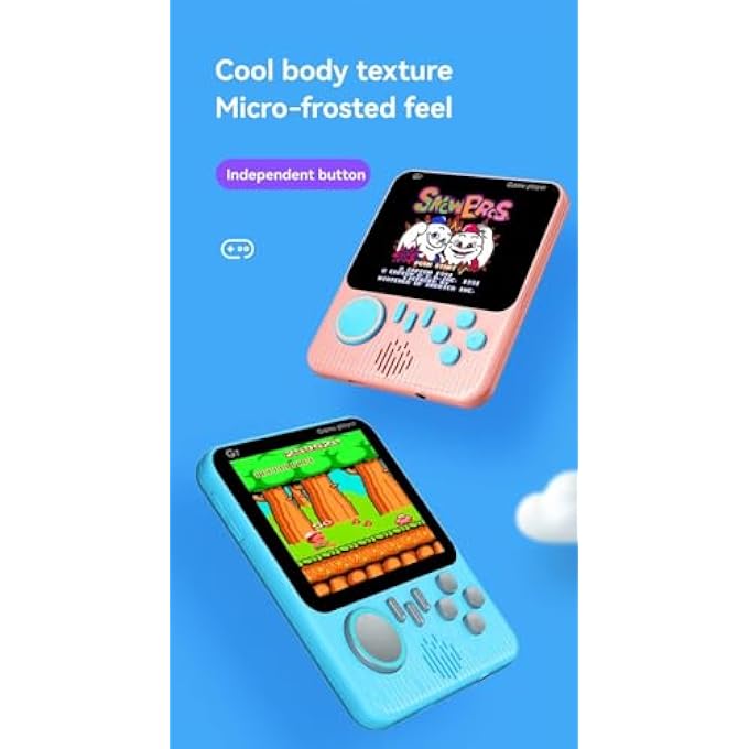 G7 HANDHELD RETRO VIDEO GAME CONSOLE WITH 666 GAMES- 3.5INCH LCD SCREEN SUPPORTS TV- GIFT FOR KIDS (PINK) - Image 3